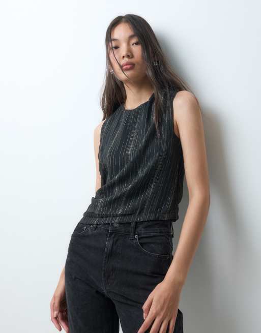 Mango Teen sleeveless embellished top in black, 2 of 5
