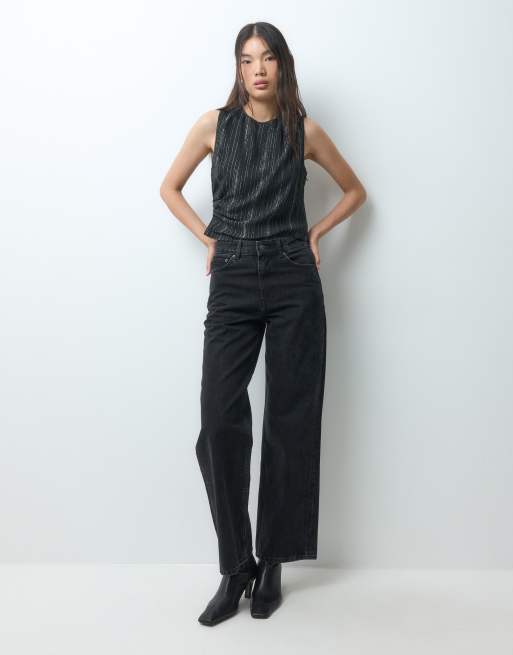 Mango Teen sleeveless embellished top in black, 3 of 5