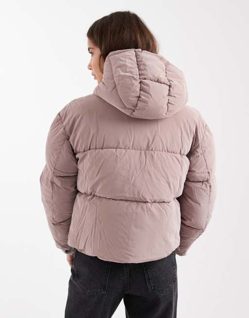 Mango Teen soft touch puffer jacker in pink , 4 of 4