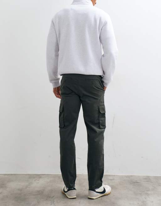 Mango Teen straight cargo trouser in green, 3 of 5