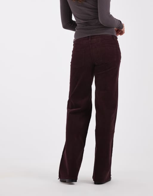 Mango Teen straight cord jean in burgundy, 4 of 5