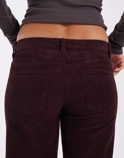 Mango Teen straight cord jean in burgundy, 5 of 5