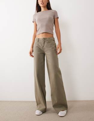 Mango Teen Straight Jean In Green