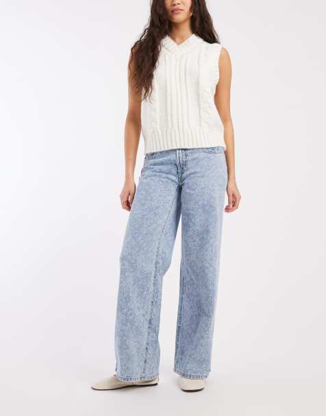 Mango Teen straight jean in light blue bandana print