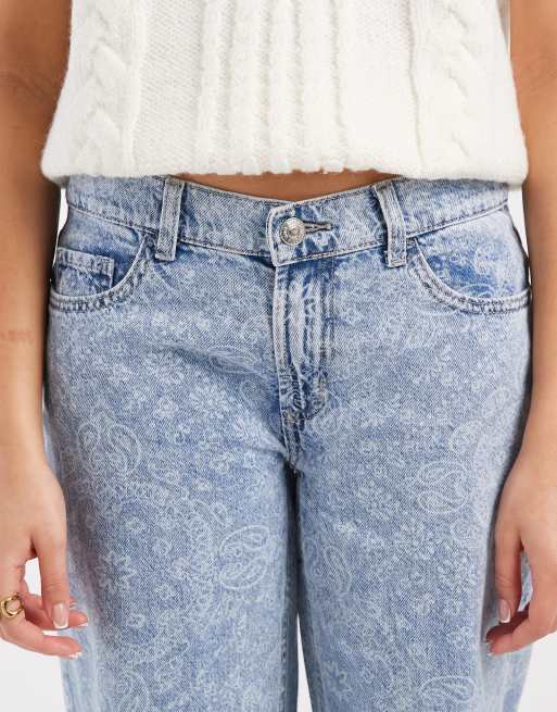 Mango Teen straight jean in light blue bandana print, 5 of 5