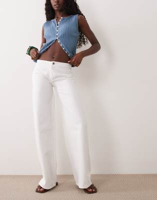 Mango Teen straight jean in white