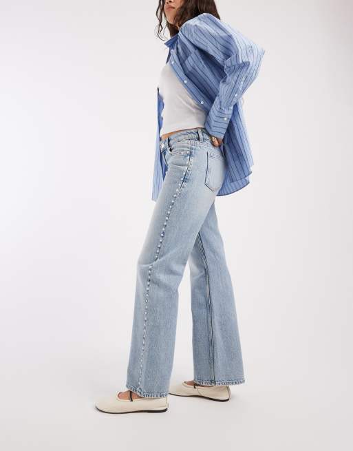 Mango Teen straight jean with stud detail in light blue, 2 of 5