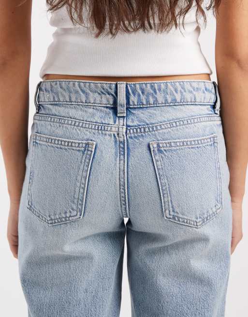 Mango Teen straight jean with stud detail in light blue, 4 of 5
