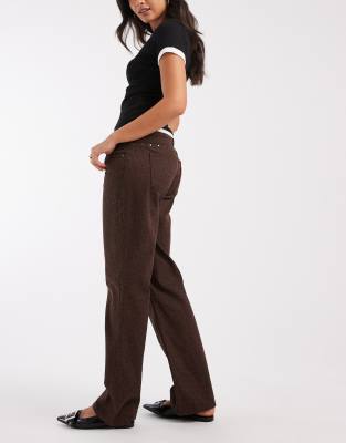 Mango Teen Straight Leg Jean In Brown