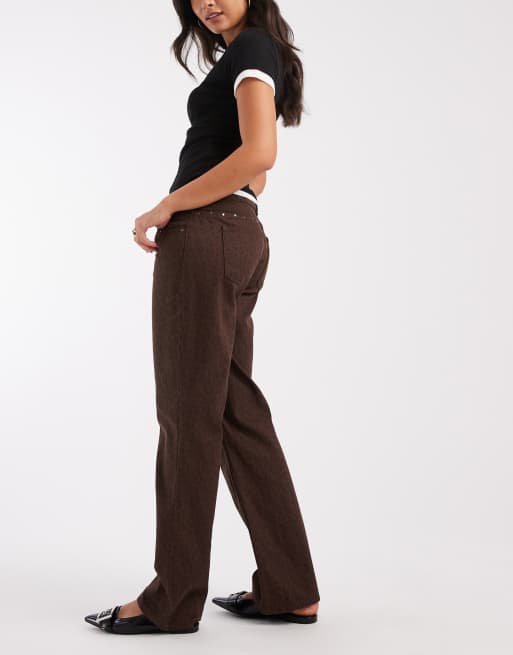Mango Teen straight leg jean in brown faded animal print , 2 of 5