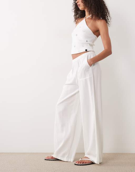 Mango Teen straight pants in white, 2 of 5