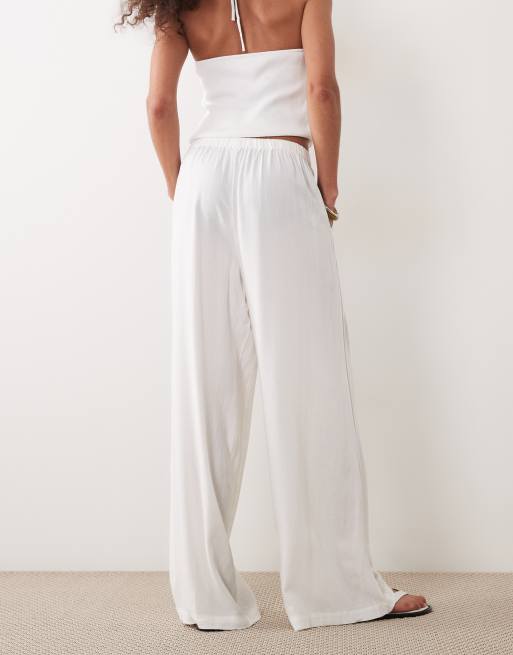 Mango Teen straight pants in white, 3 of 5