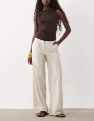Mango Teen straight trouser in beige
