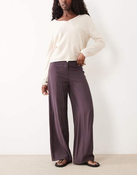 Mango Teen straight trouser in dark brown - view 1