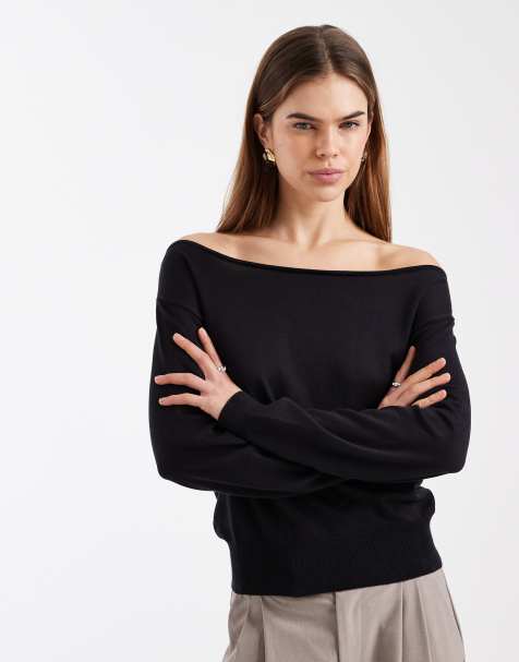 Mango – Teen – Strickpullover in Anthrazit mit U-Boot-Ausschnitt - view 1