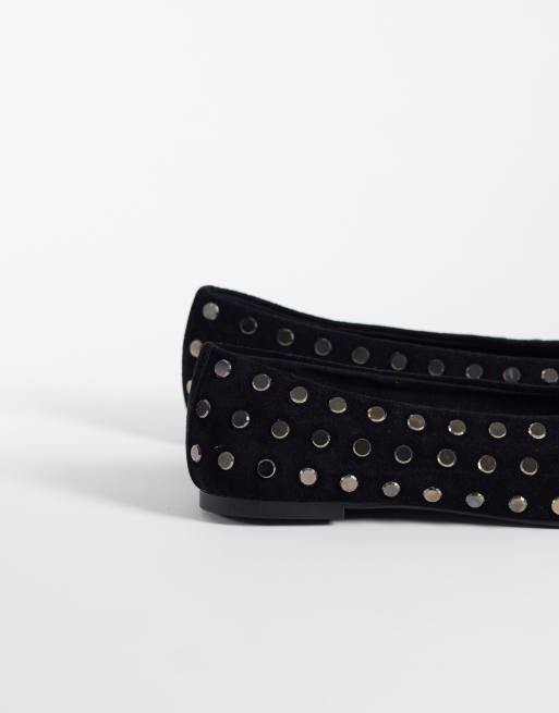 Mango Teen studded ballet flat in black, 4 of 4