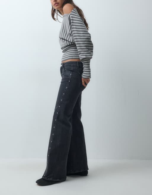 Mango Teen studded straight jean in black, 2 of 5