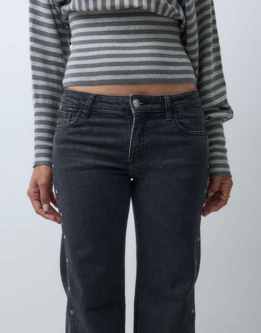 Mango Teen studded straight jean in black, 5 of 5