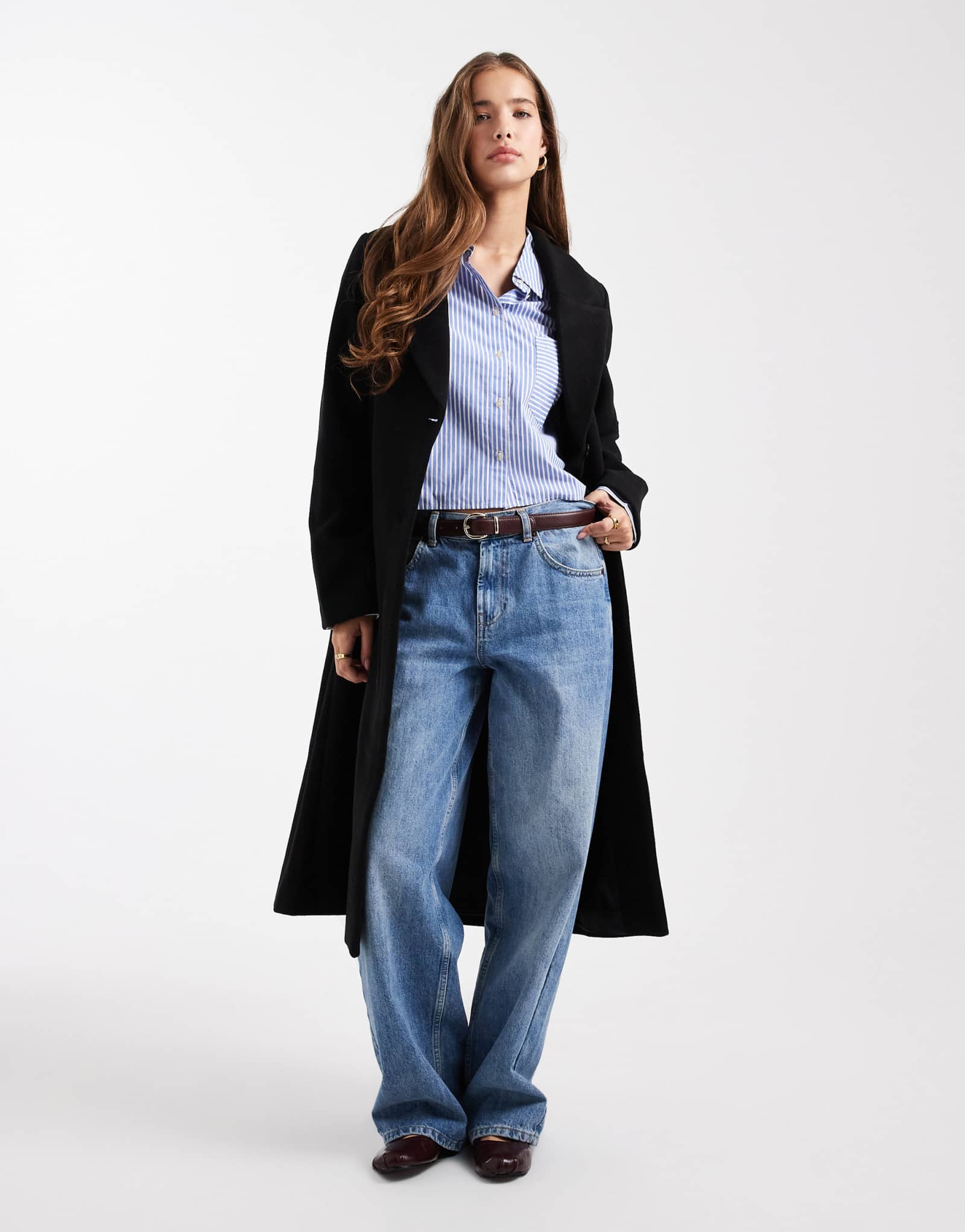 Макси-пальто Mango Teen черного цвета, сшитое на заказ 