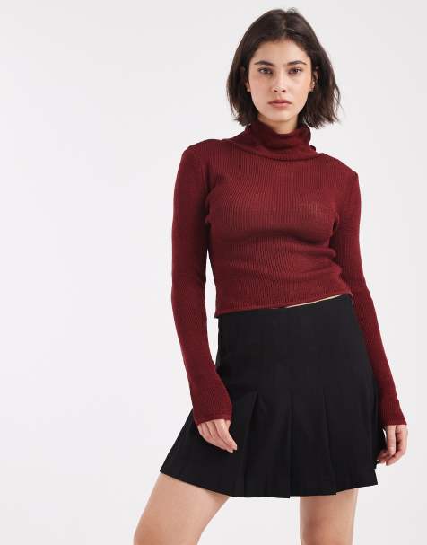 Mango Teen tailored skort in black - view 1