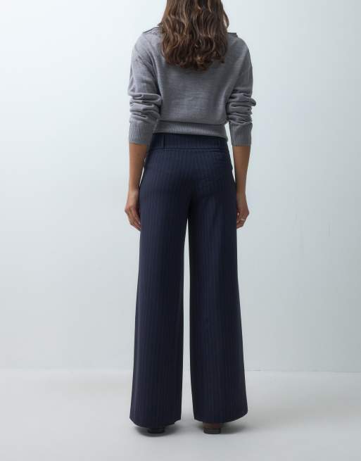 Mango Teen tailored straight trouser in navy, 2 of 5