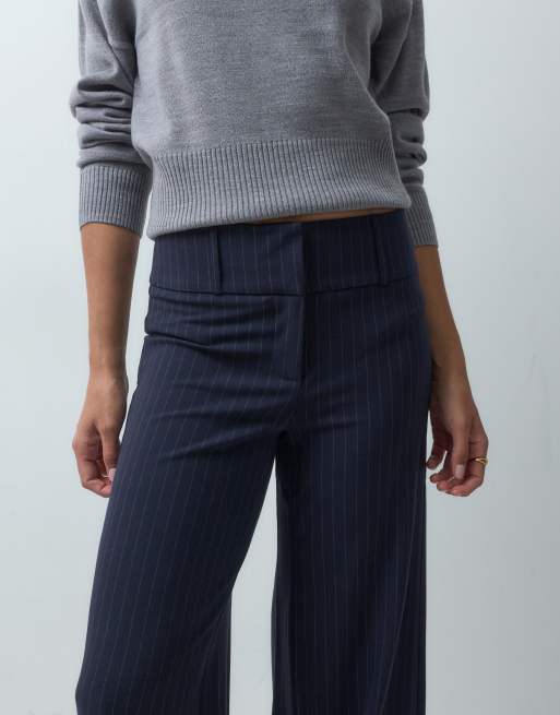 Mango Teen tailored straight trouser in navy, 3 of 5