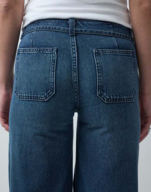 Mango Teen tie waist straight jean in dark blue, 5 of 5