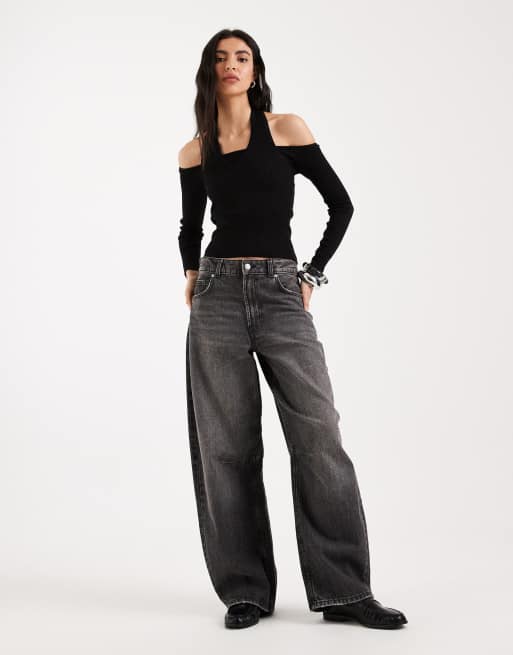 Mango Teen - Top a maniche lunghe nero chiaro con cut-out, 4 di 4