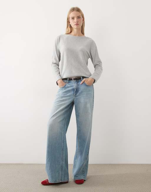 Mango Teen top en maille à manches longues gris, 2 de 4