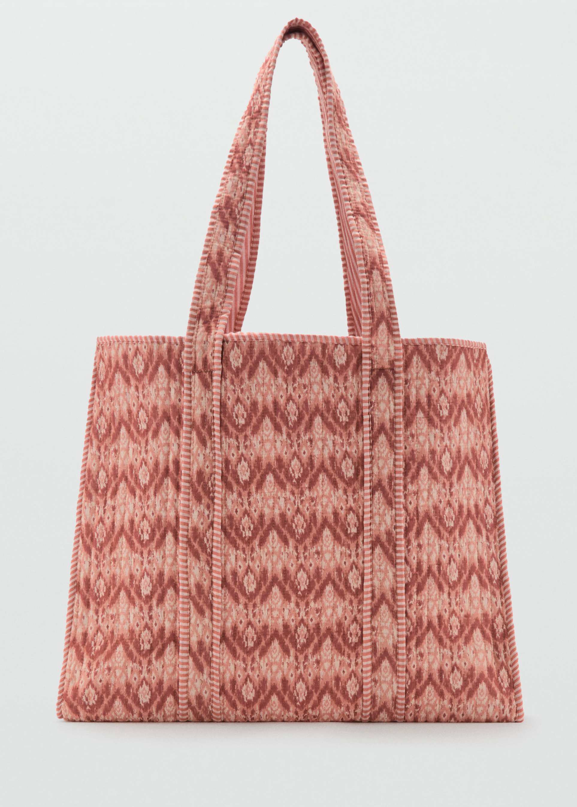 mango teen tote bag in orange print