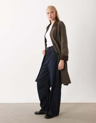 Mango Teen Trench Coat In Brown