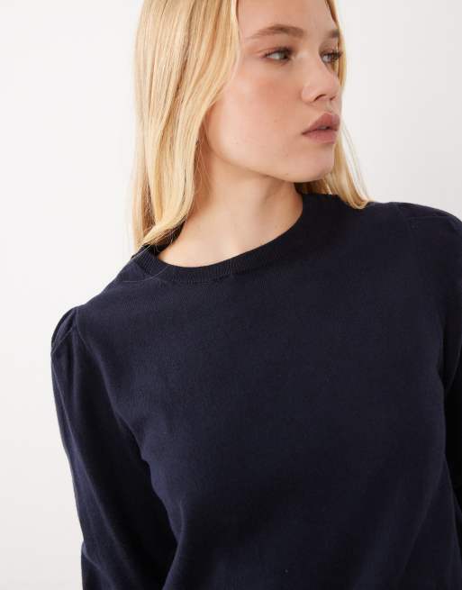 Mango Teen trui met pofmouwen in navy, 2 van 4
