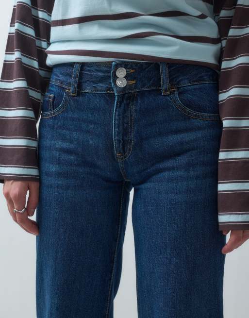 Mango Teen turn up straight jean in dark blue, 4 of 5