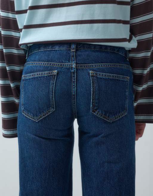 Mango Teen turn up straight jean in dark blue, 5 of 5