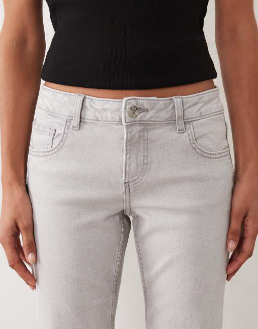 Mango Teen utsvängda jeans i ljusgrått, 5 av 5