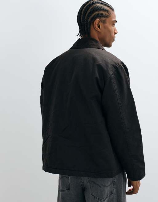 Mango Teen wax coated parka jacket in brown, 4 of 5