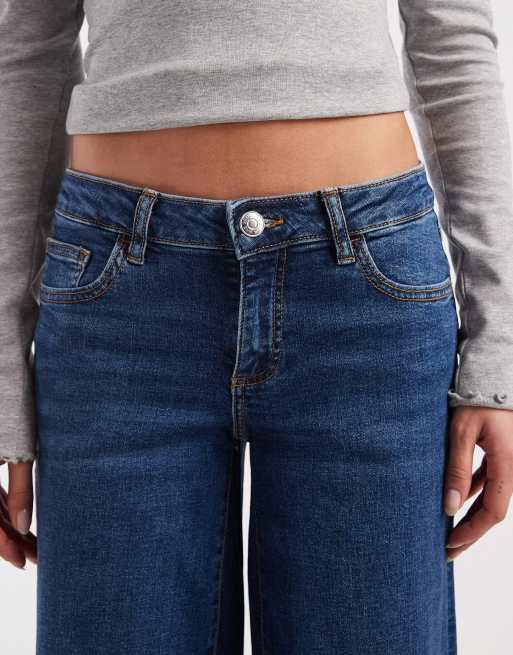 Mango Teen wide leg jean in dark blue, 4 of 5