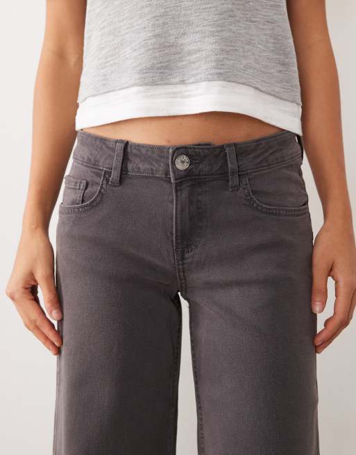 Mango Teen wide leg jean in grey, 3 of 5