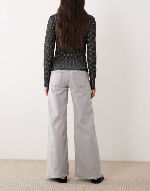 Mango Teen wide leg jeans in light grey, 2 of 5