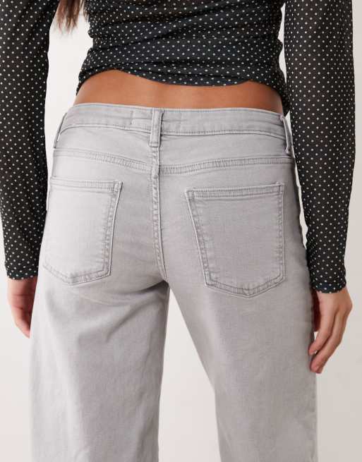Mango Teen wide leg jeans in light grey, 4 of 5