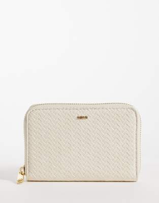 Mango textured faux leather purse in oat