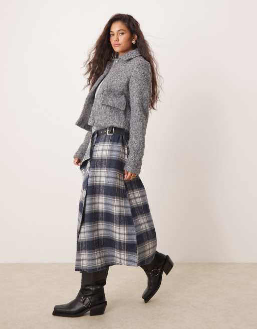 Mango textured jacket in gray