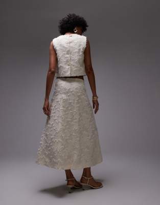 Mango Textured Midi Skirt
