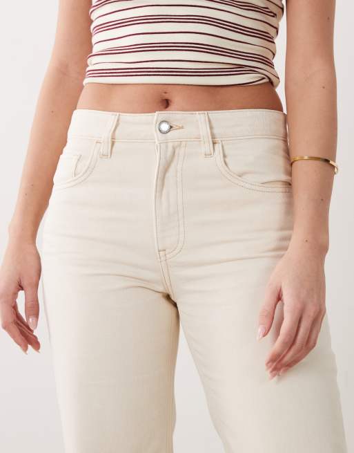 Mango - Theita - Flared jeans van 100% katoen in crème, 4 van 5