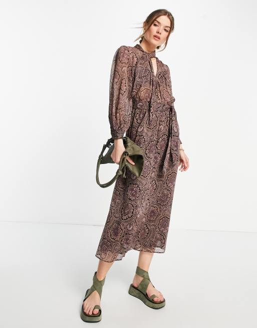 Mango cheap paisley dress