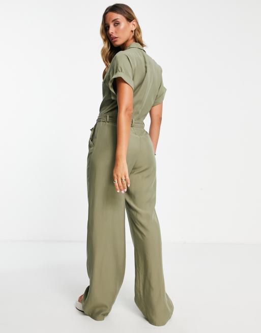 Mango cheap jumpsuit khaki