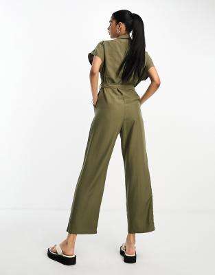 Mango store khaki jumpsuit