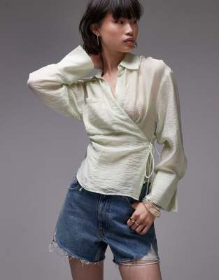 Mango Tie Side Wrap Round Shirt