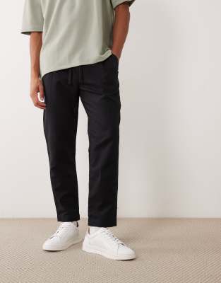 Mango Tie Waist Linen Blend Pants In Multi