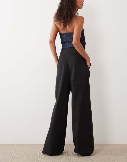 Mango tie waist tailored pants in black, 5 of 5